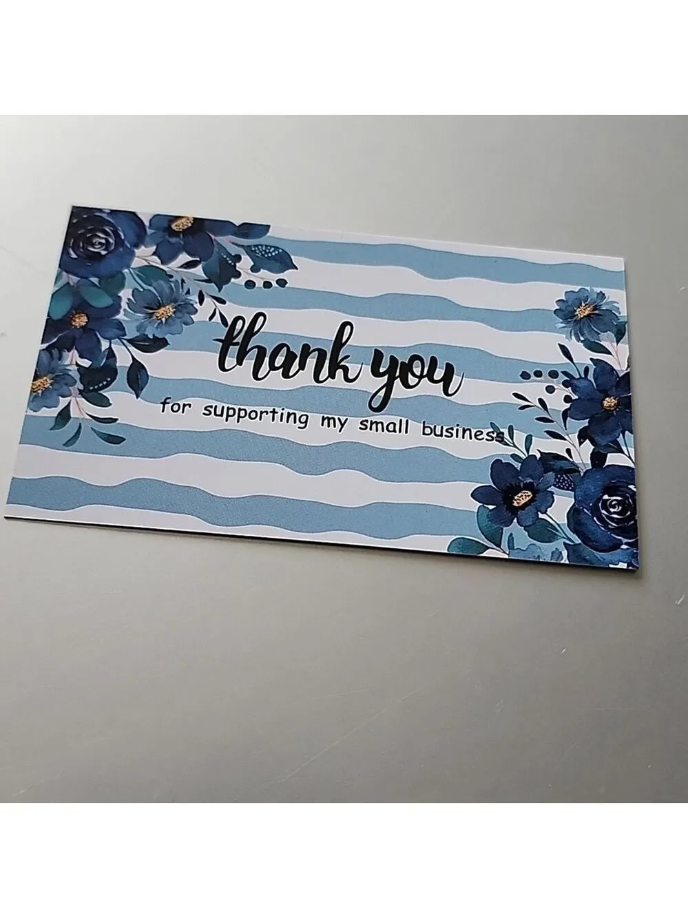 Thank You For Your Purchase PINK RED  FLOWER BUSINESS CARDS 50 COUNT